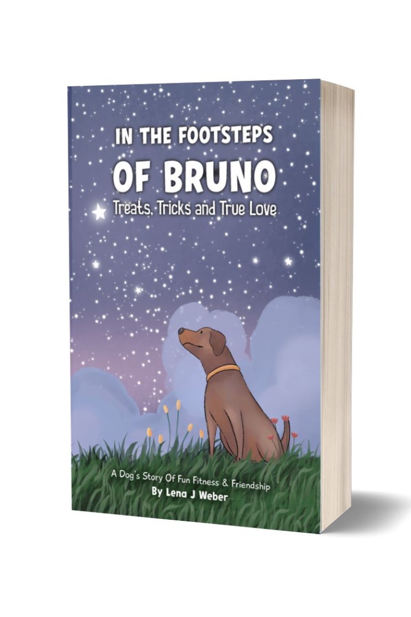 In the Footsteps of Bruno book by Lena J. Weber – a heartwarming story about dogs, trust, and true love
